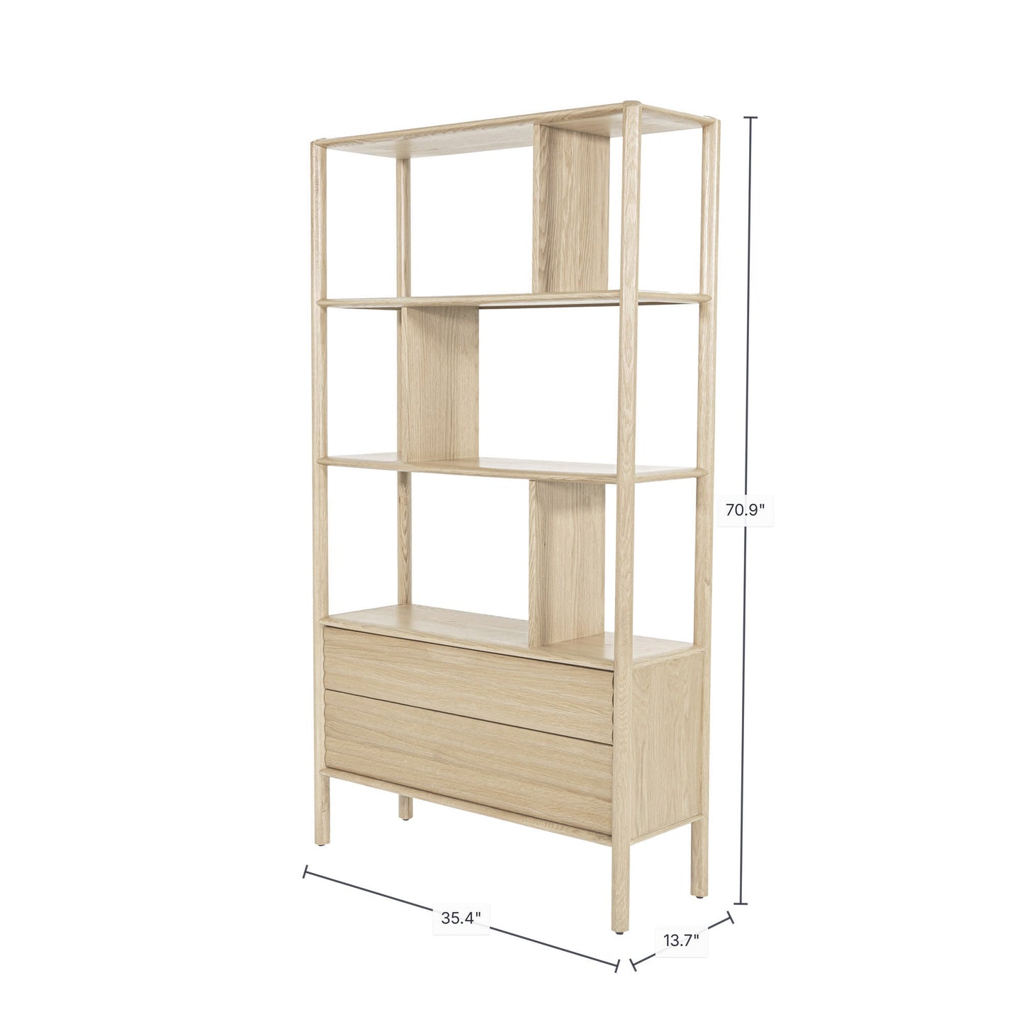Runway Bookcase - Light Oak
