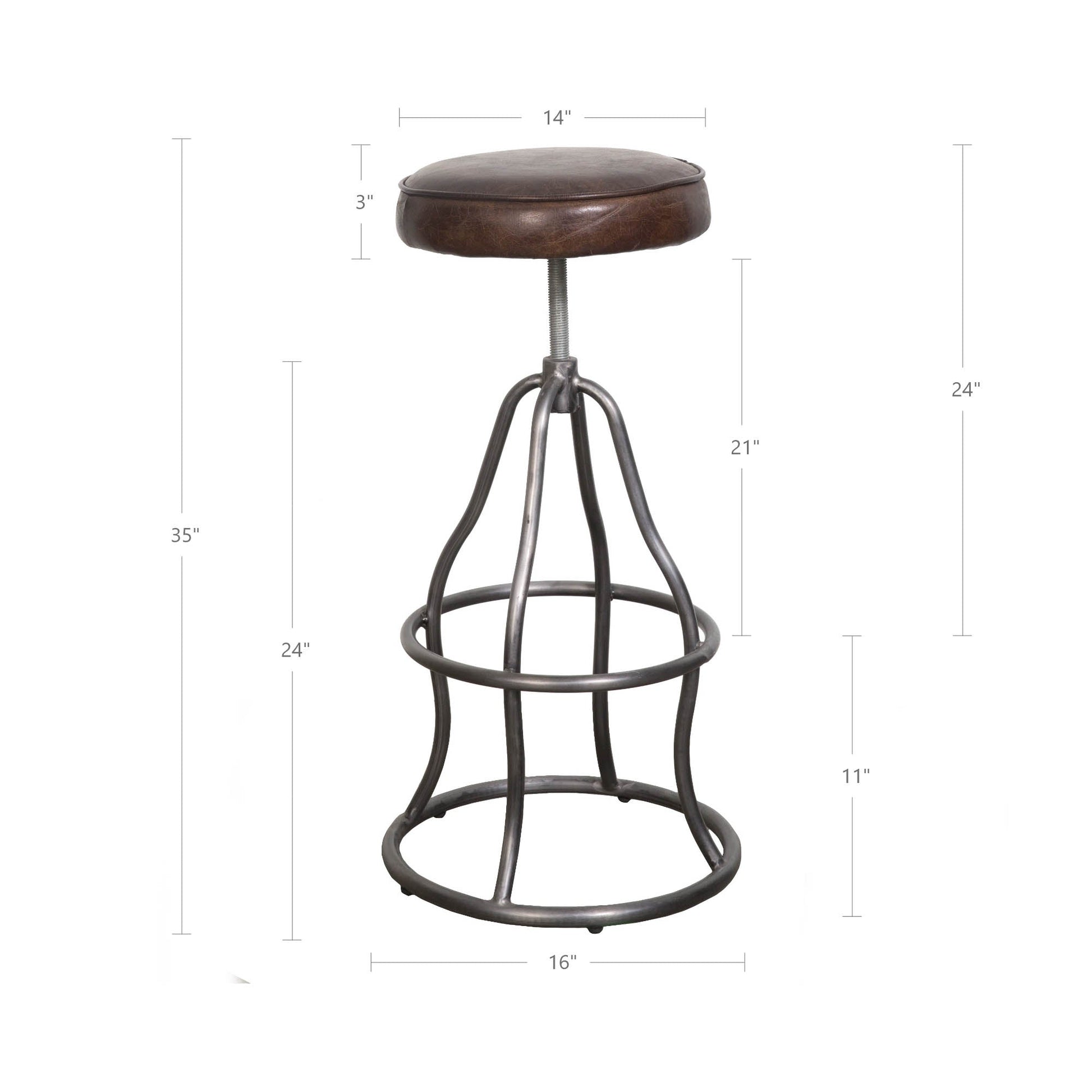 Bowie Stool - Vintage Brown