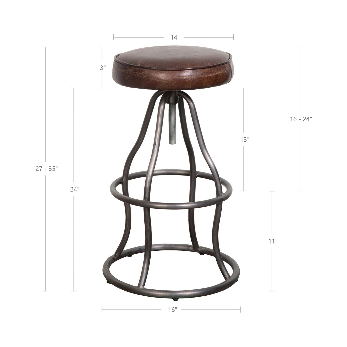 Bowie Stool - Vintage Brown