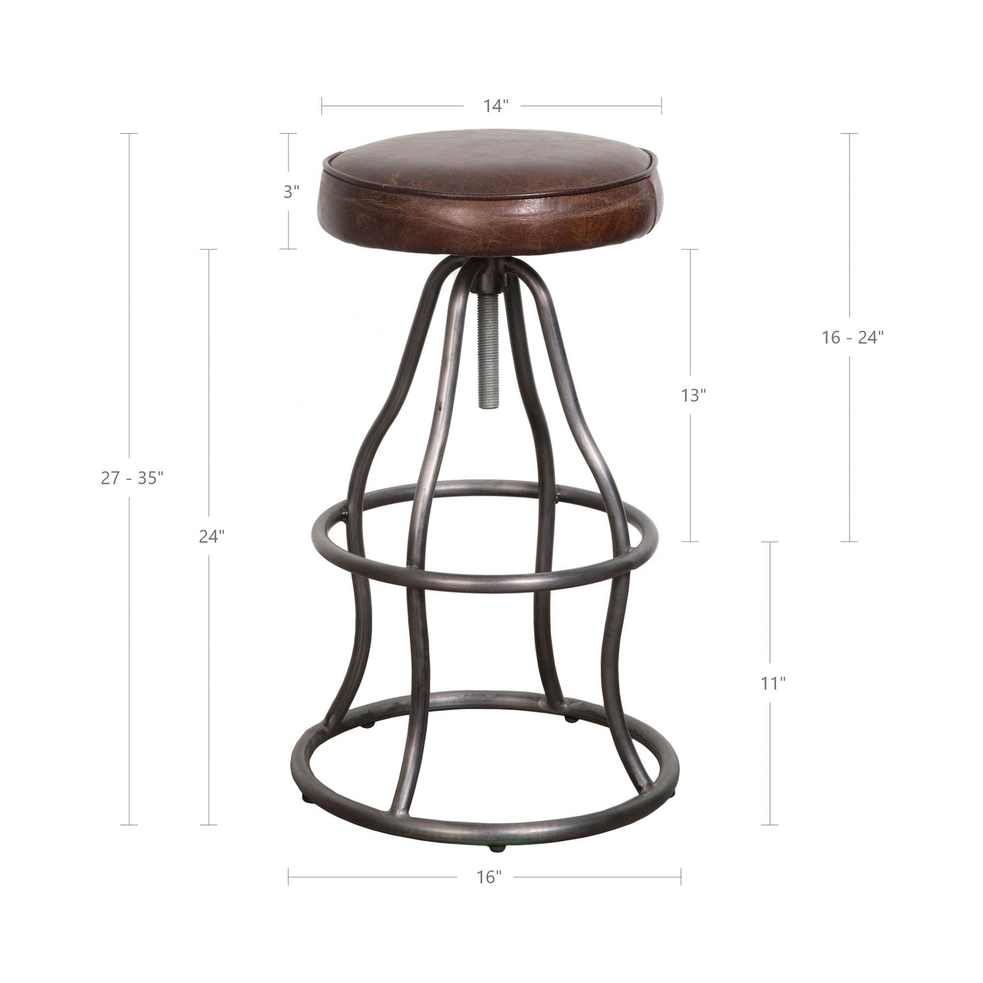 Bowie Stool - Vintage Brown