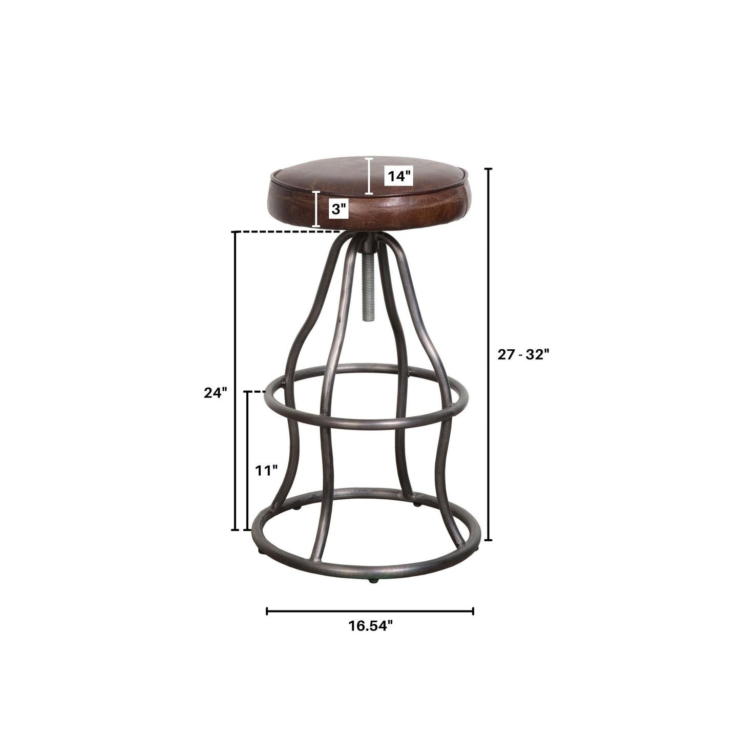 Bowie Stool - Vintage Brown