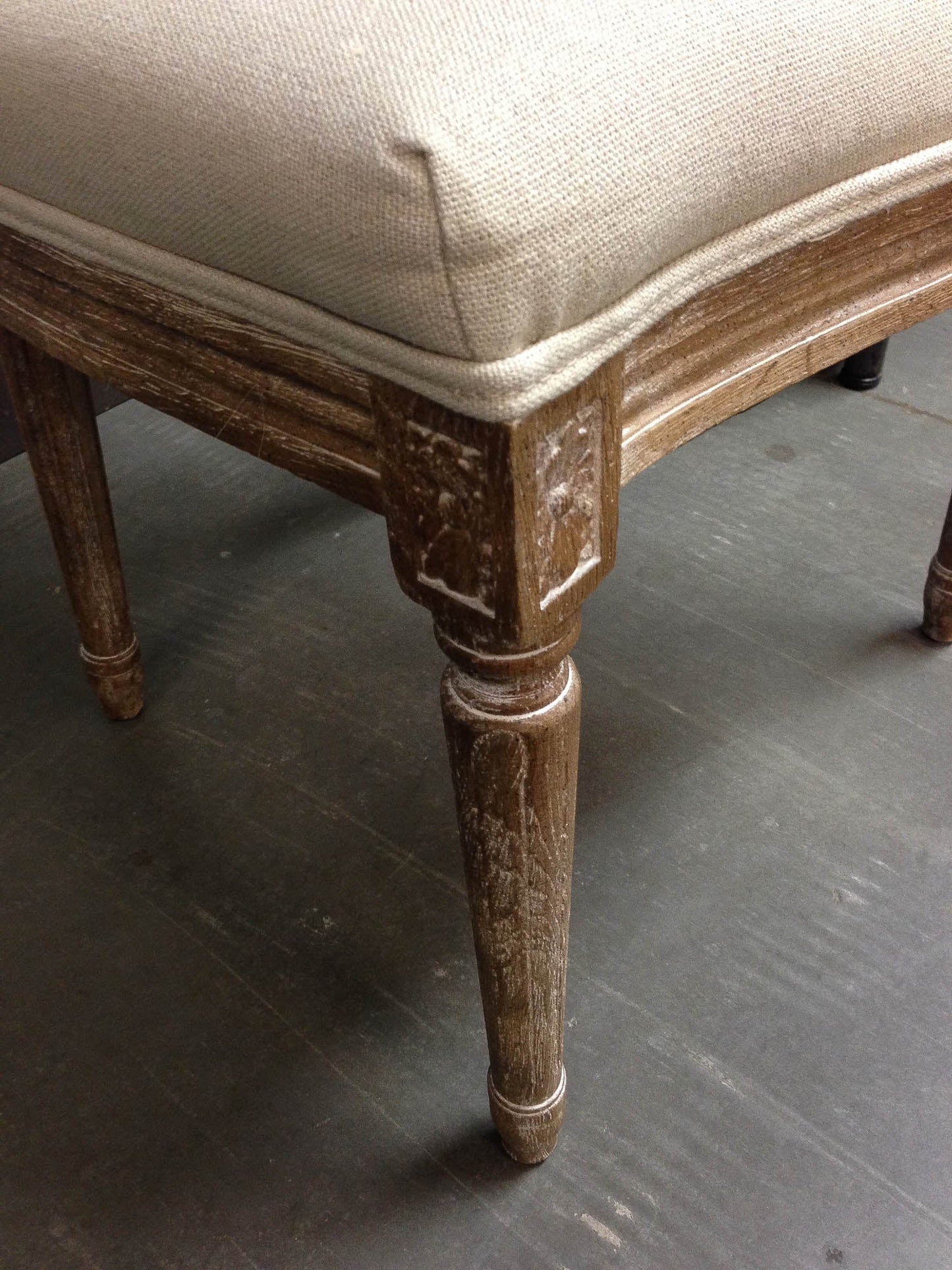 Napoleon Dining Chair w/ Cane Back - Antique Linen