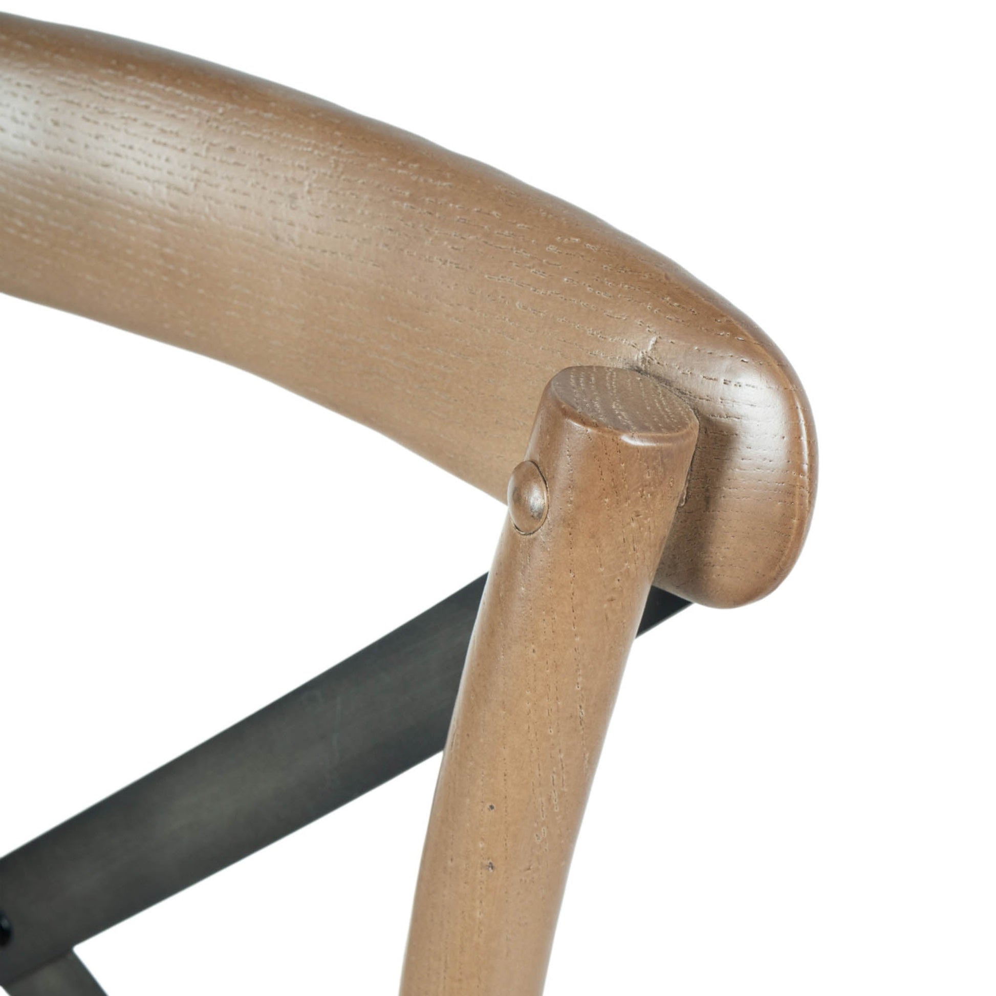 Cross Back Chair w/ Rattan Seat - Sundried