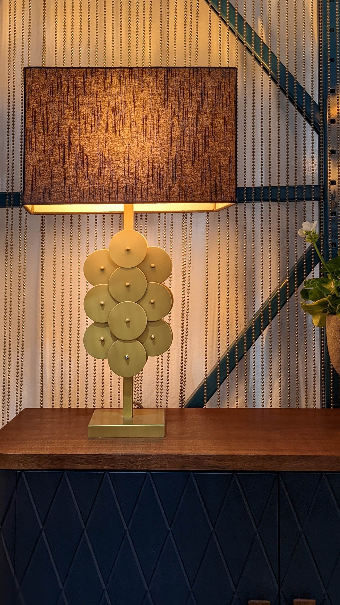 Skye Brass Disc Lamp