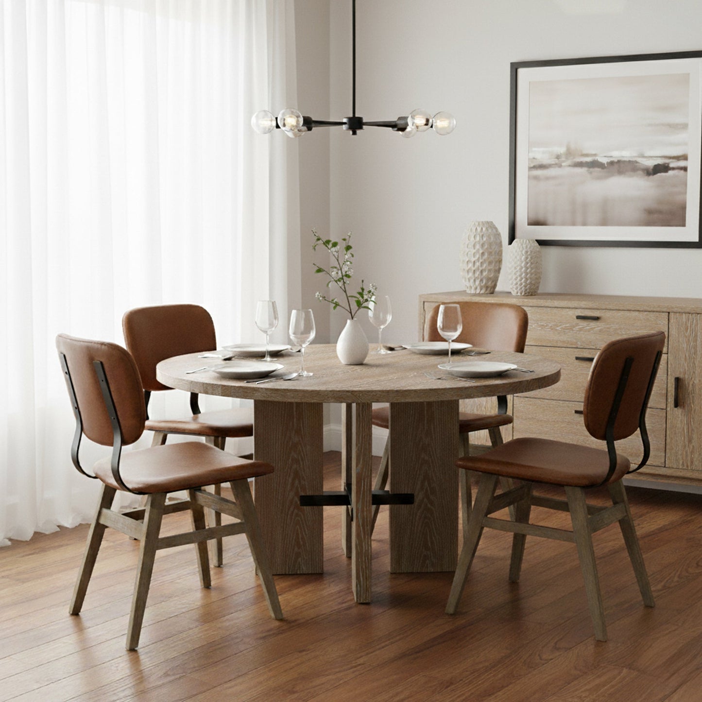Fraser Dining Chair - Tan Brown