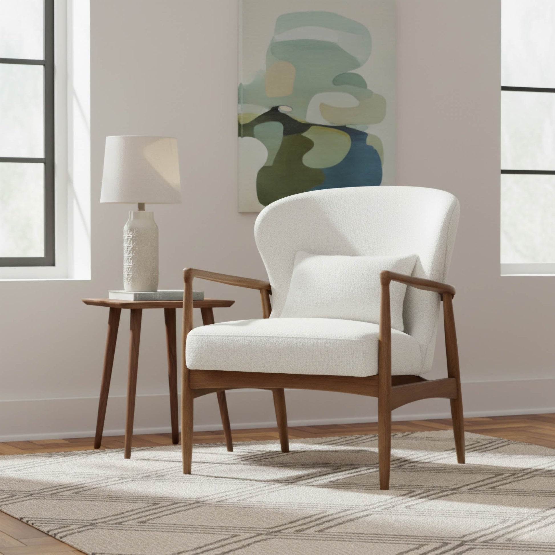 Rhodes Club Chair - Snow