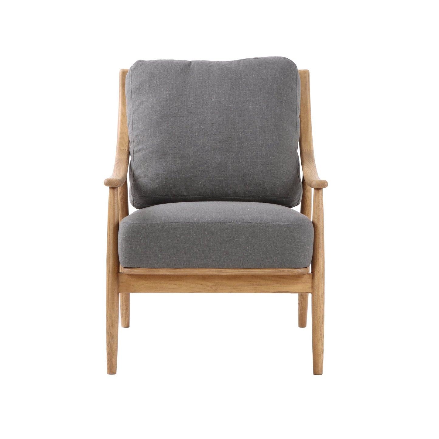 Kinsley Club Chair - Stormy Grey/Natural Frame