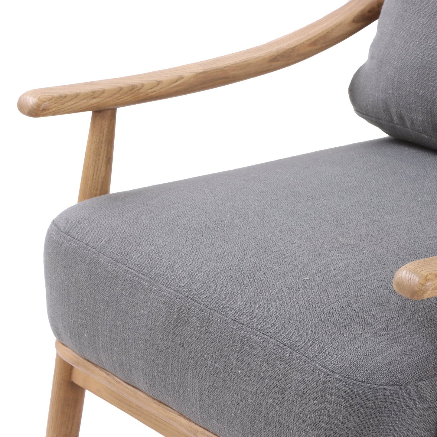 Kinsley Club Chair - Stormy Grey/Natural Frame