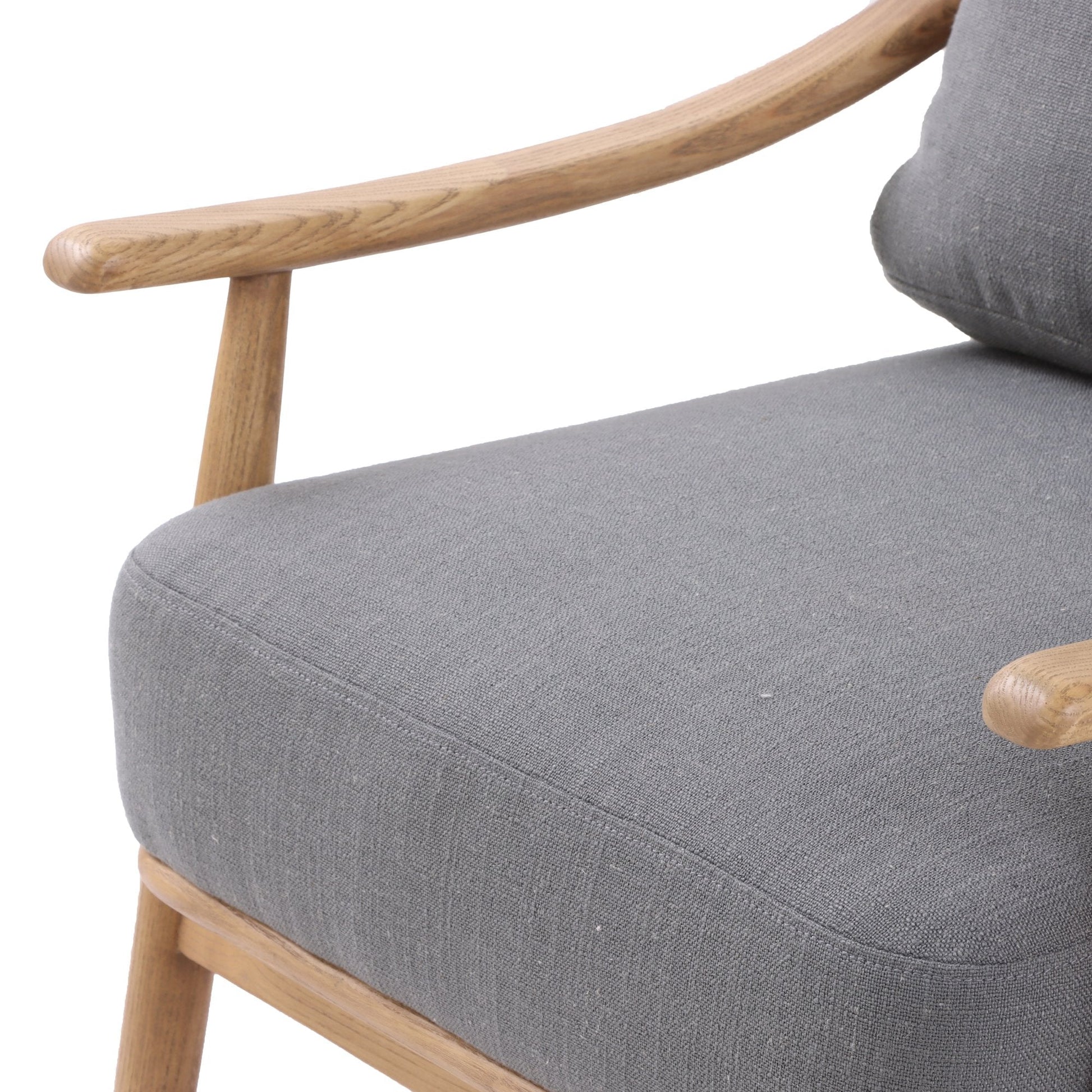 Kinsley Club Chair - Stormy Grey/Natural Frame