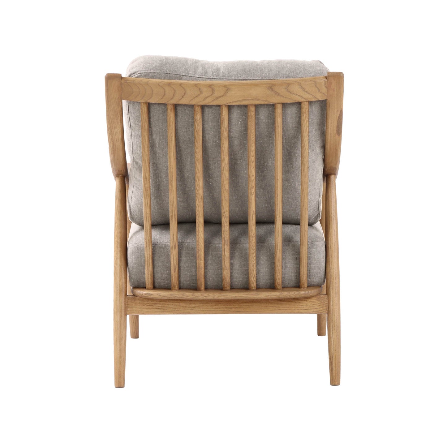 Kinsley Club Chair - Light Linen/ Natural Frame