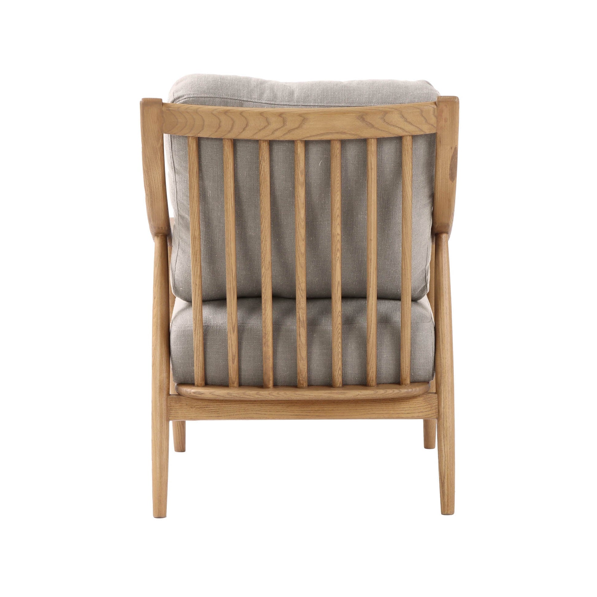 Kinsley Club Chair - Light Linen/ Natural Frame