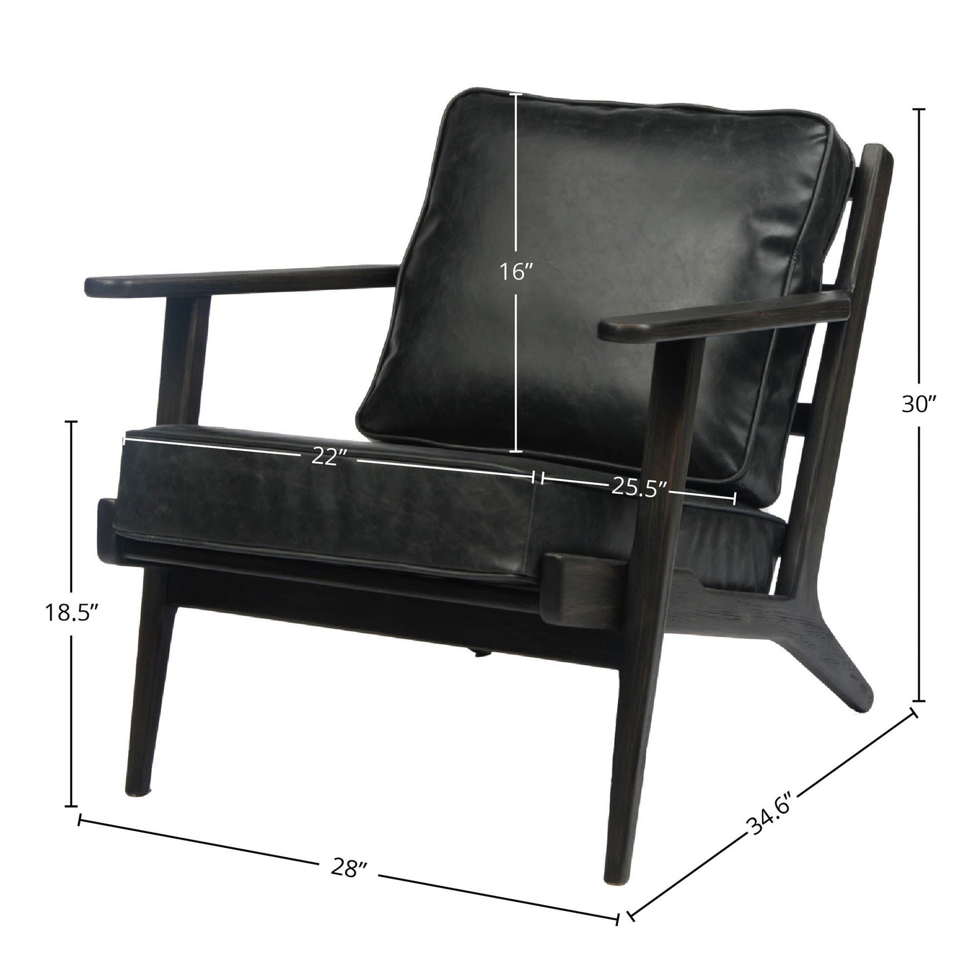 Junior Arm Chair - Black