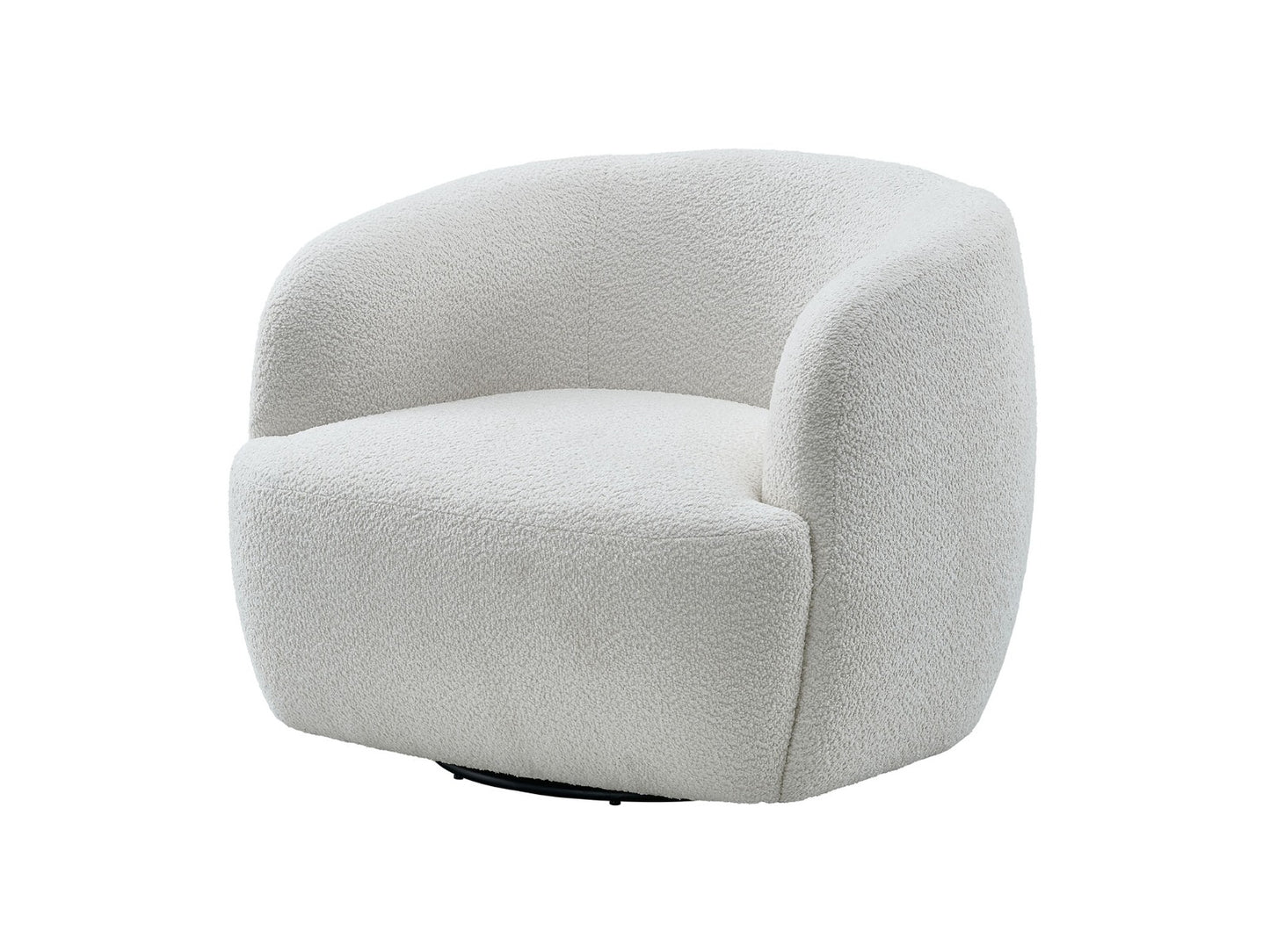 Sari Swivel Accent Chair-White