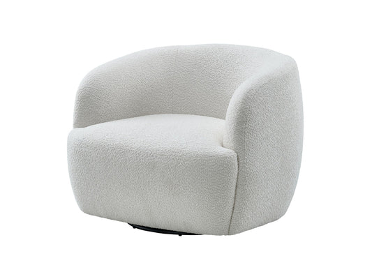 Sari Swivel Accent Chair-White