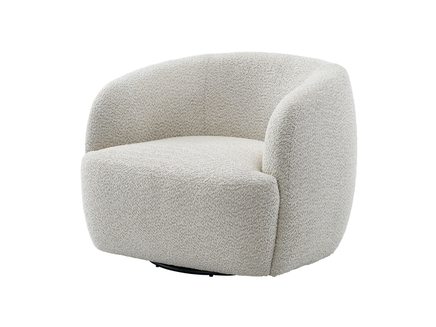 Sari Swivel Accent Chair-Cream