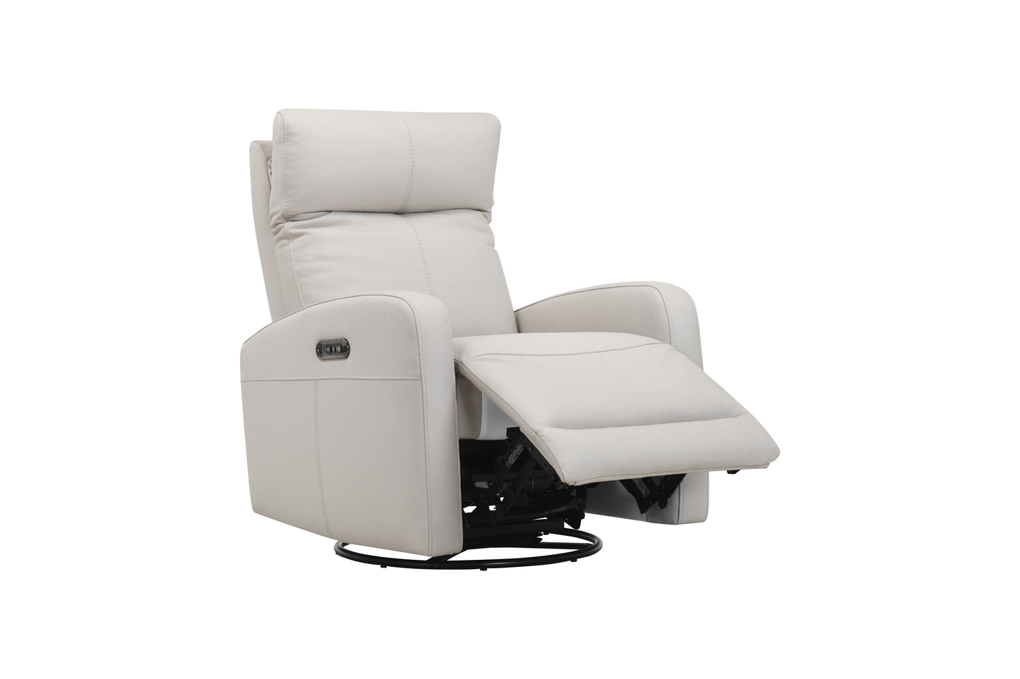 Sofia Leather Swivel Power Recliner Chair-Light Taupe