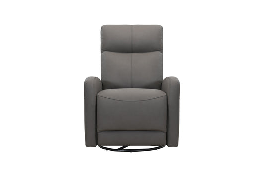 Sofia Leather Swivel Power Recliner Rocker Chair -Dark Taupe