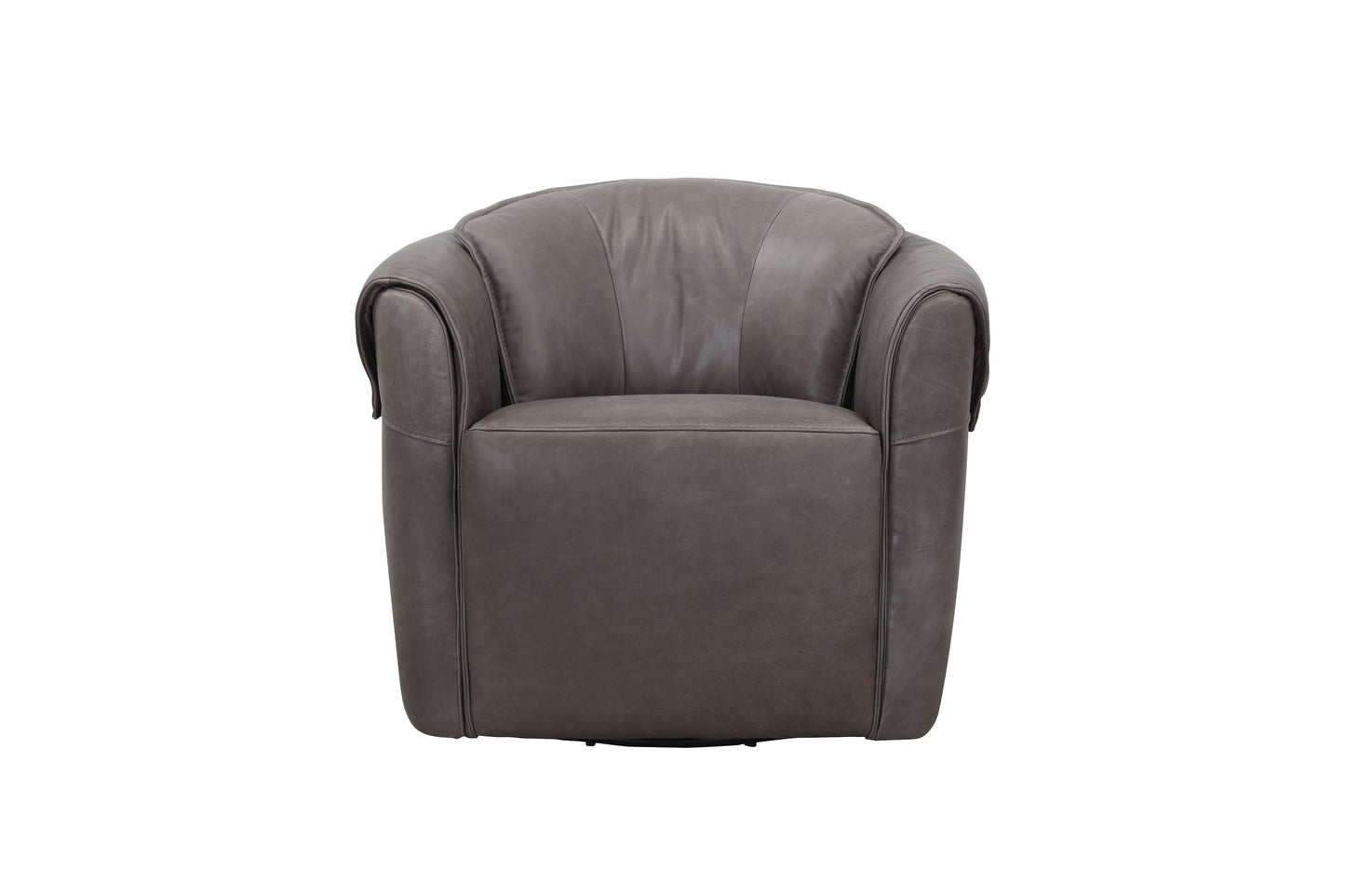 Milan Swivel Accent Chair – Grey Leather