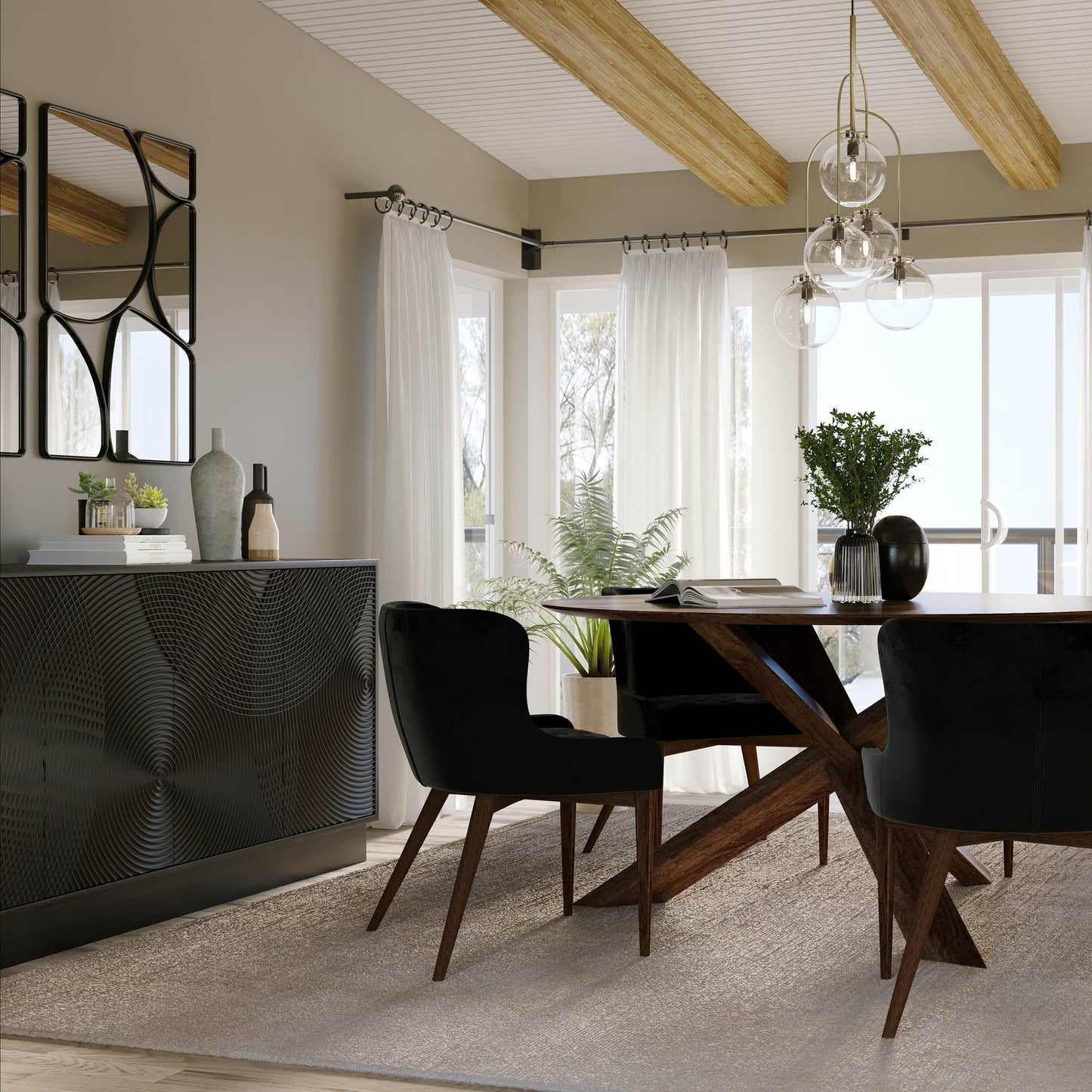 Round 3-Legged Dining Table