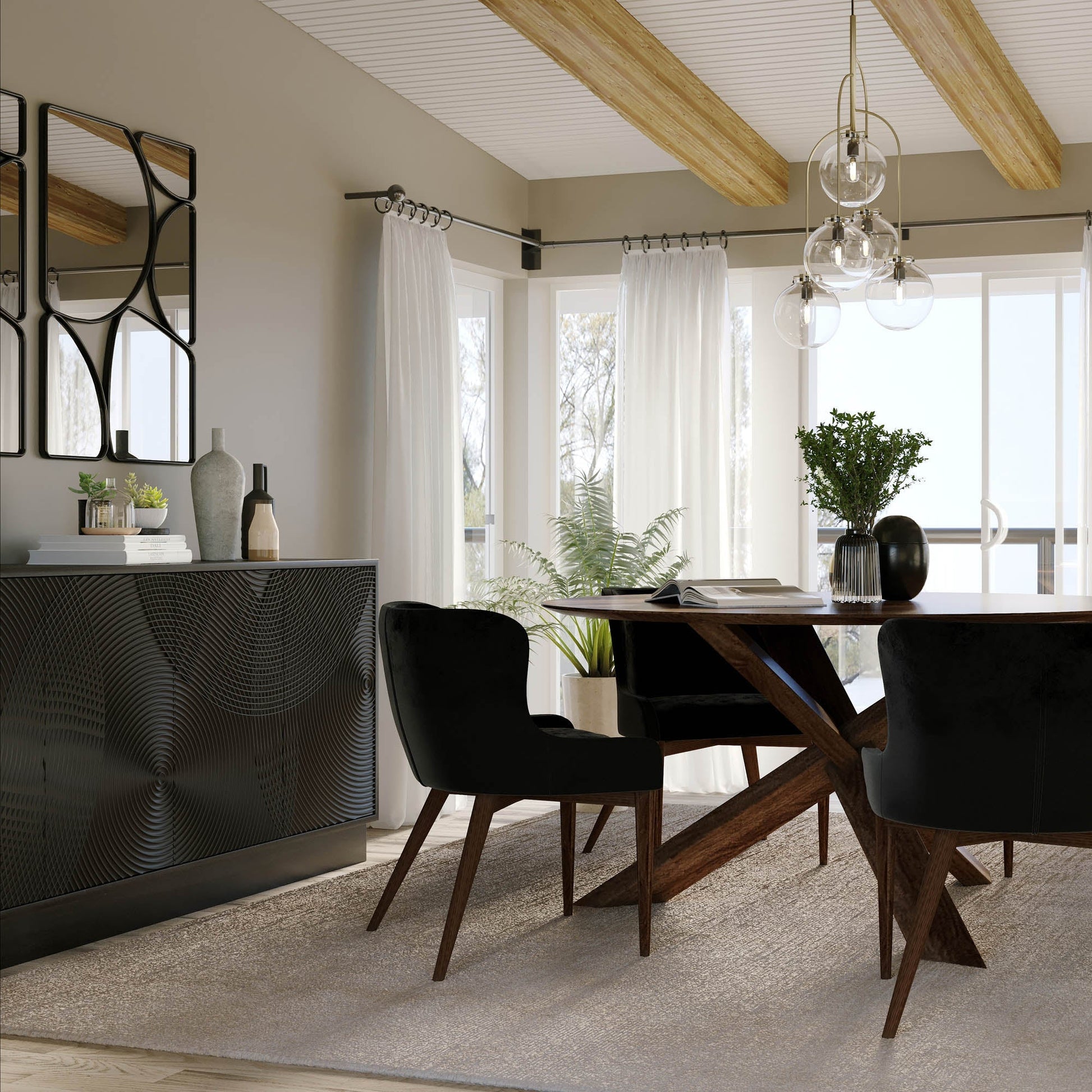 Round 3-Legged Dining Table