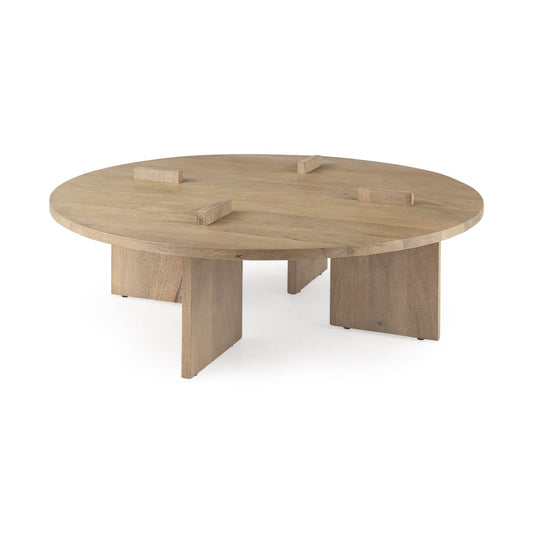 Aida Round Coffee Table Light Brown | Round - coffee-tables