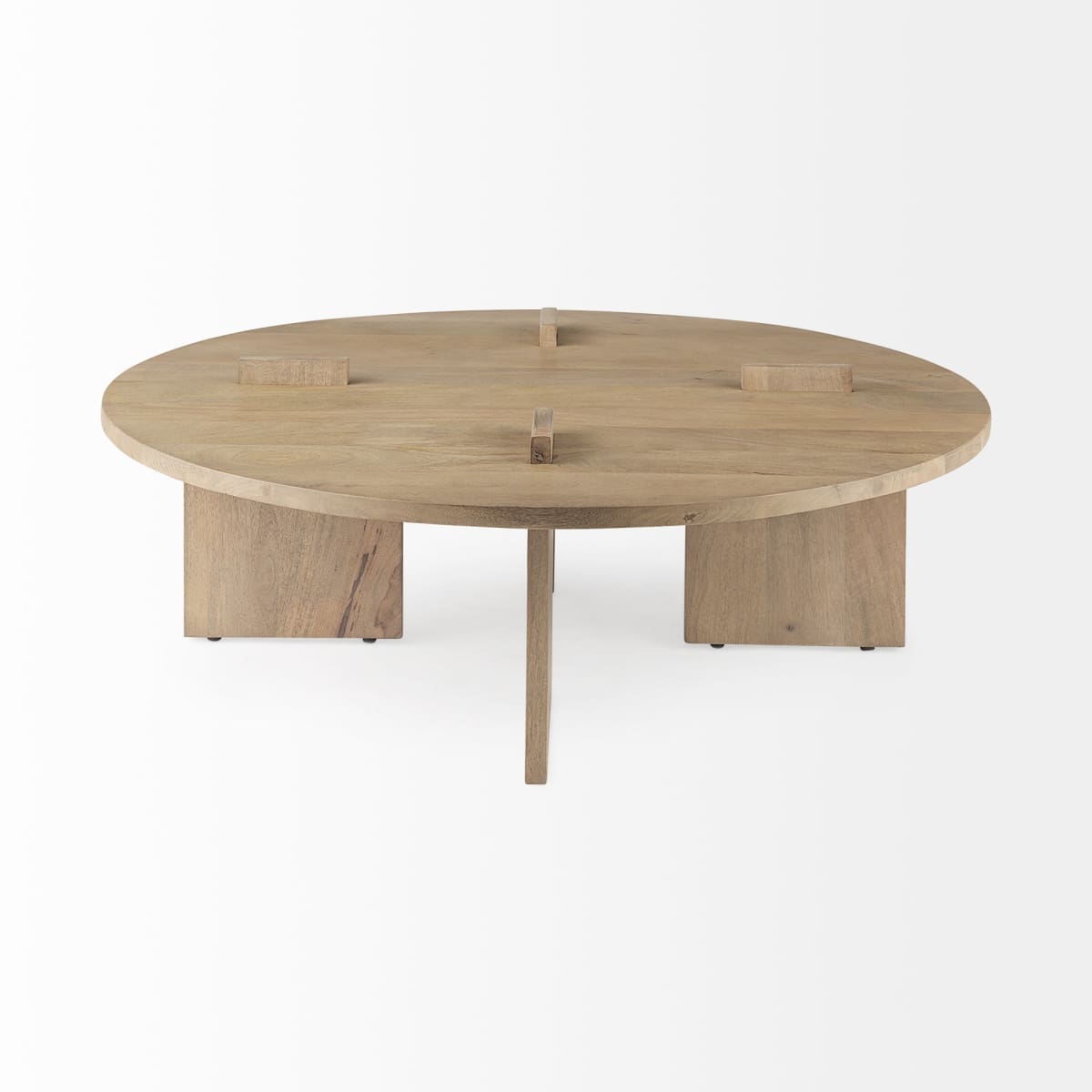 Aida Round Coffee Table Light Brown | Round - coffee-tables
