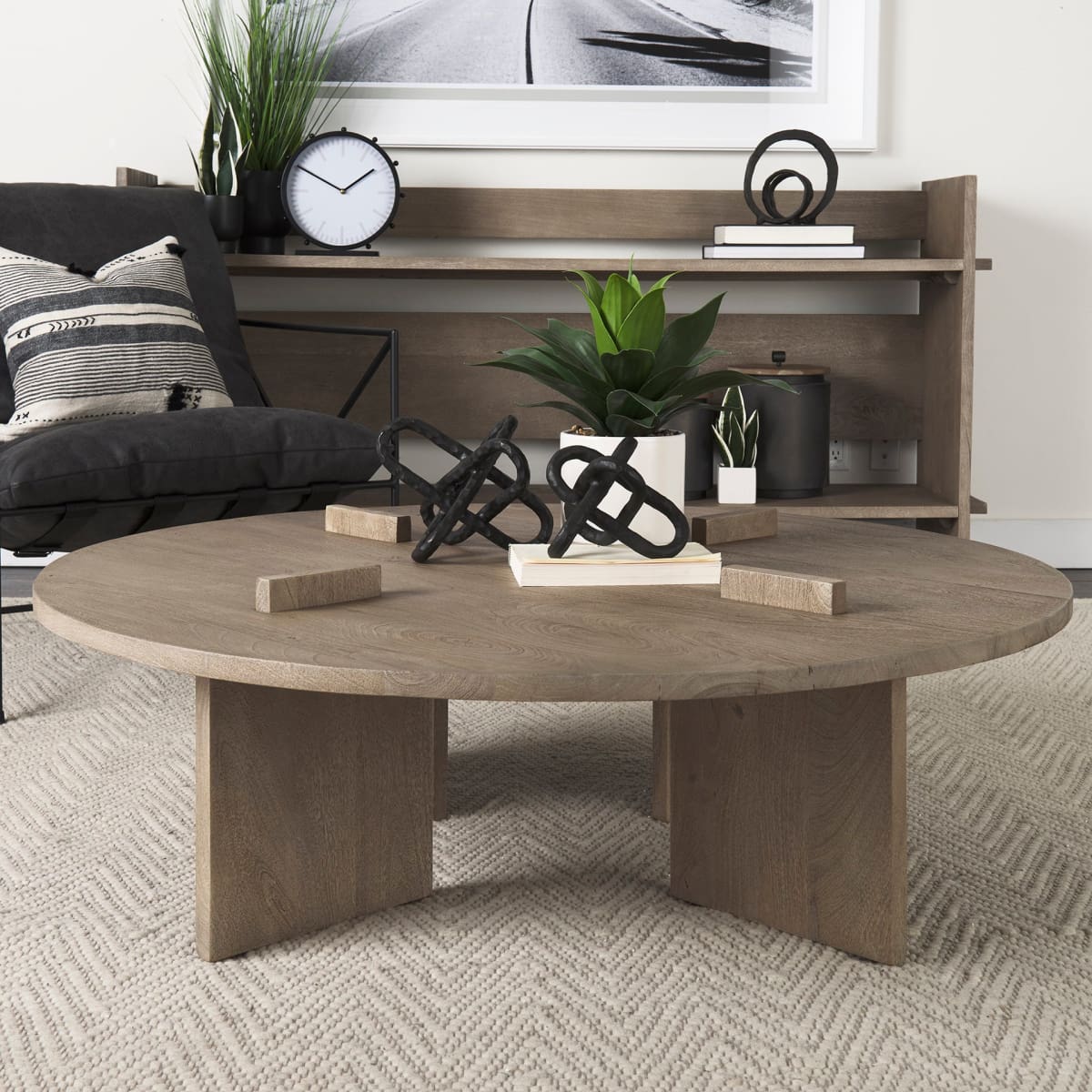 Aida Round Coffee Table Light Gray | Round - coffee-tables