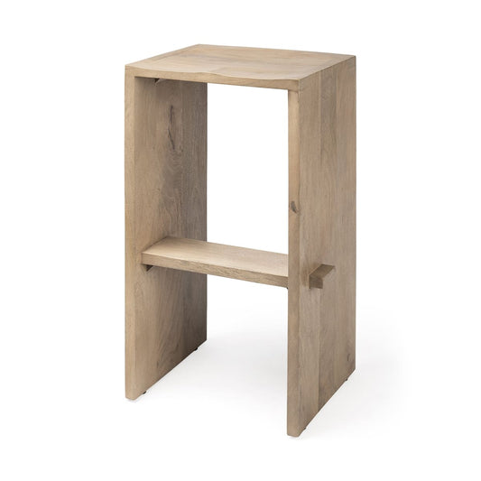 Aida Wood Seat Bar Counter Stool Light Brown | Bar - bar-stools
