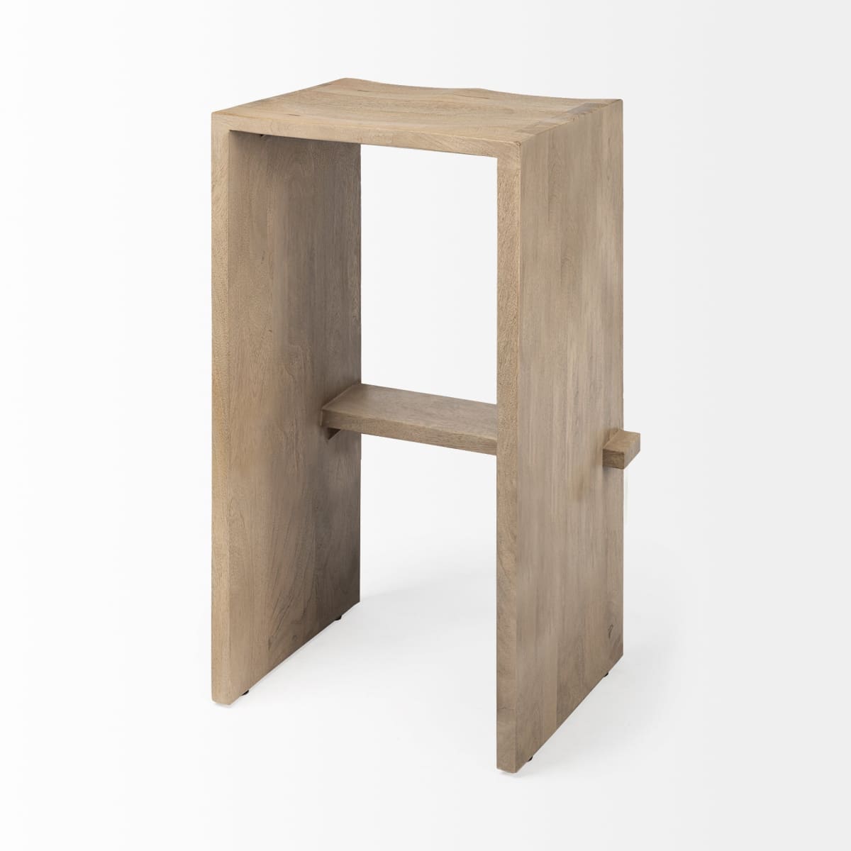 Aida Wood Seat Bar Counter Stool Light Brown | Bar - bar-stools
