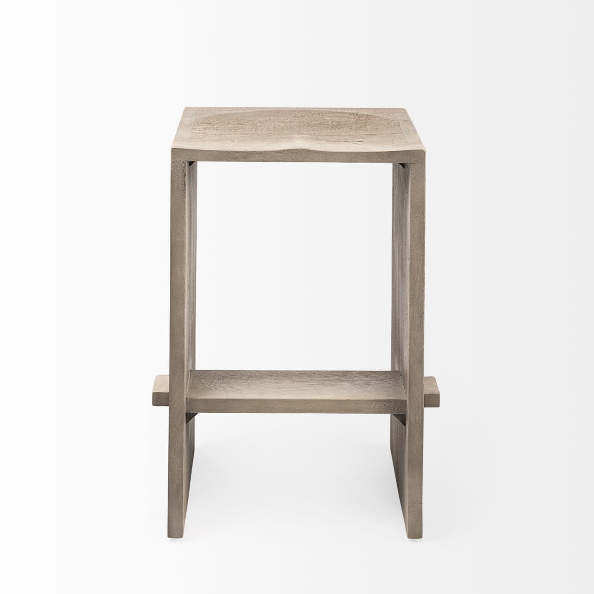 Aida Wood Seat Bar Counter Stool Light Gray | Counter - bar-stools