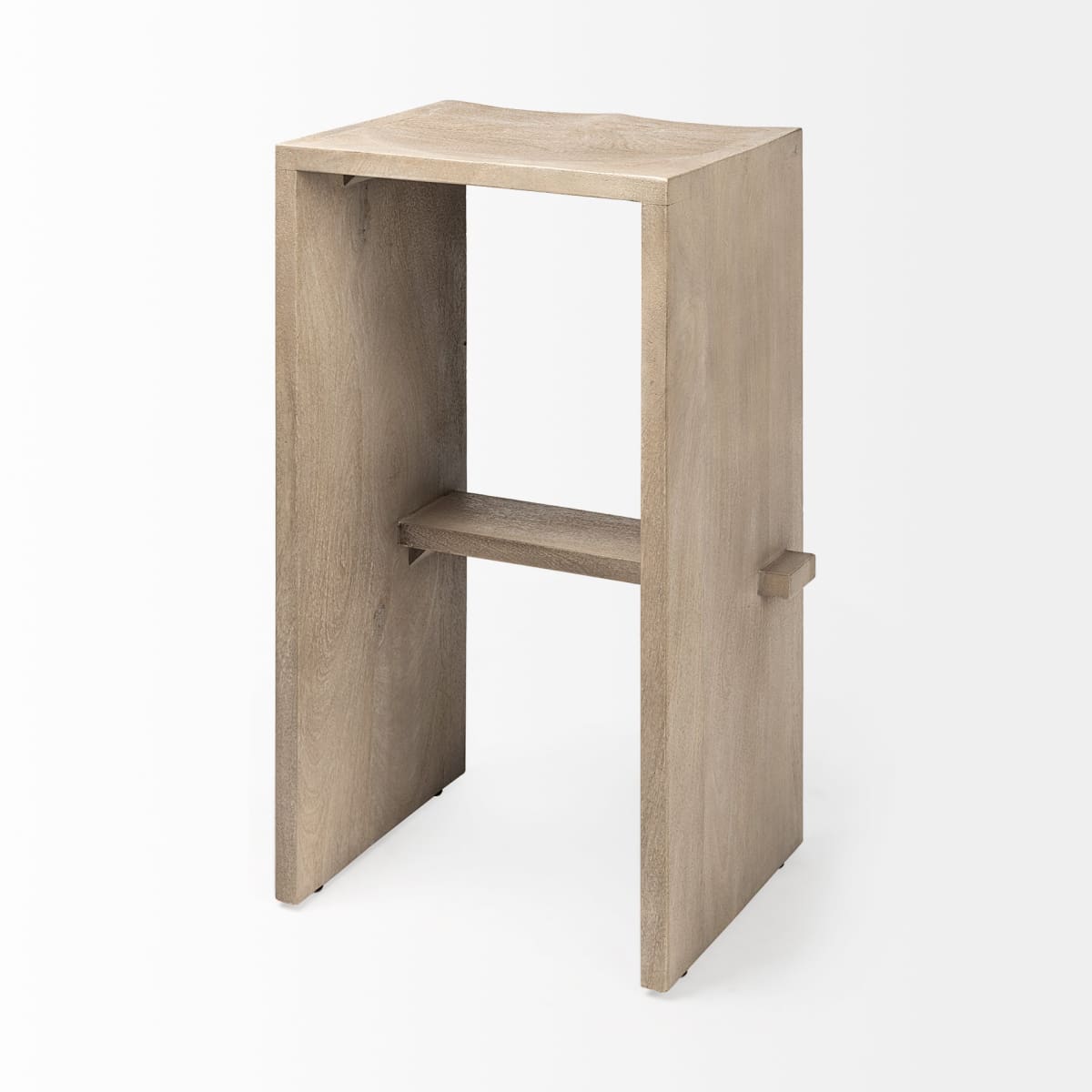 Aida Wood Seat Bar Counter Stool Light Gray | Bar - bar-stools