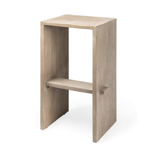 Aida Wood Seat Bar Counter Stool Light Gray | Bar - bar-stools