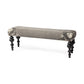 Alhambra Bench Gray Fabric | Black Wood - benches