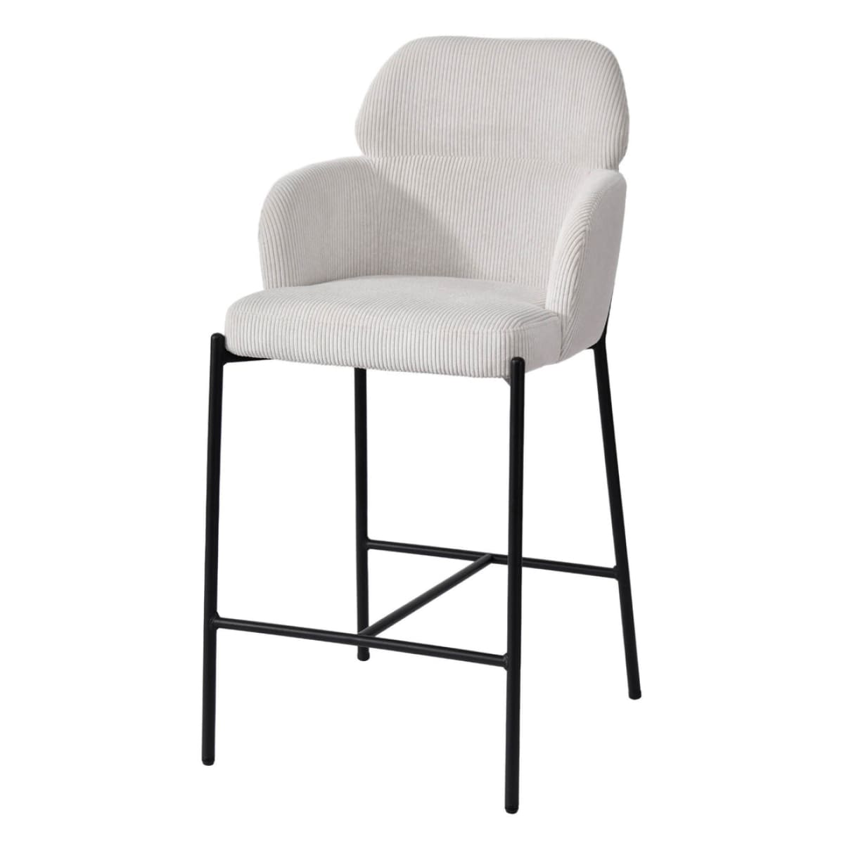 Allegra Counter Stool - Corduroy White - lh-import-stools