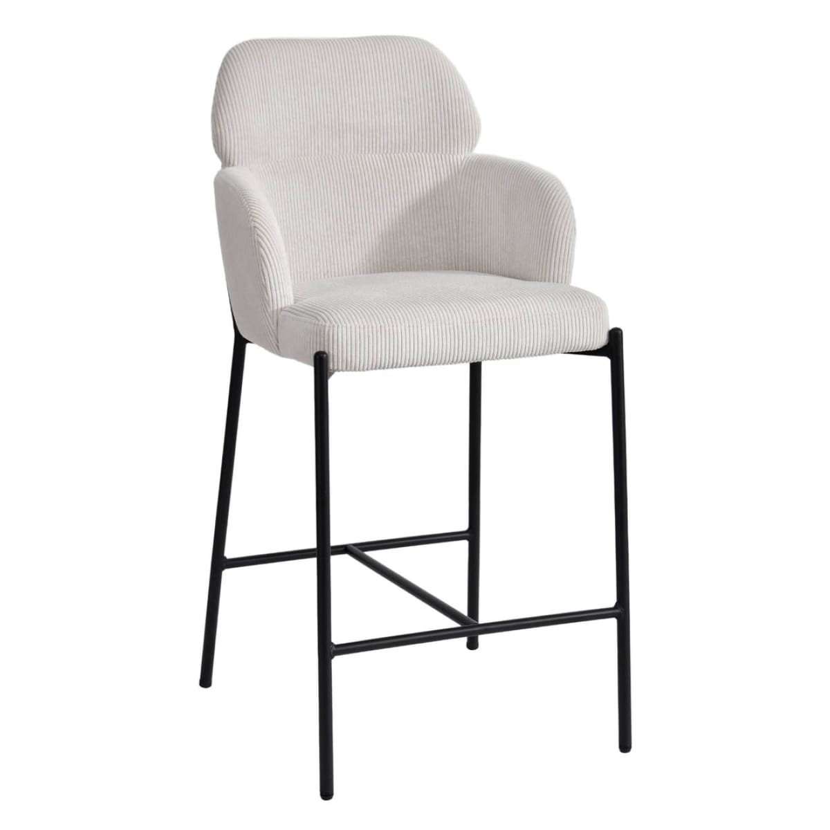 Allegra Counter Stool - Corduroy White - lh-import-stools