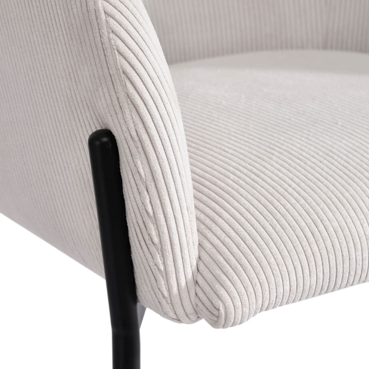 Allegra Dining Chair - Corduroy White - lh-import-dining-chairs