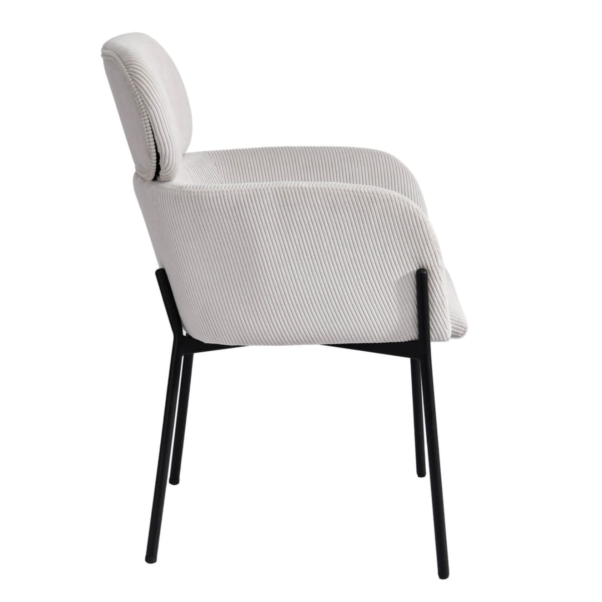 Allegra Dining Chair - Corduroy White - lh-import-dining-chairs