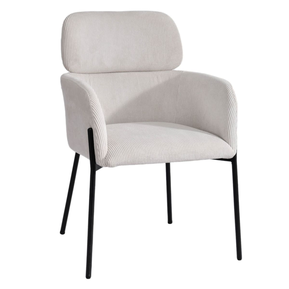 Allegra Dining Chair - Corduroy White - lh-import-dining-chairs