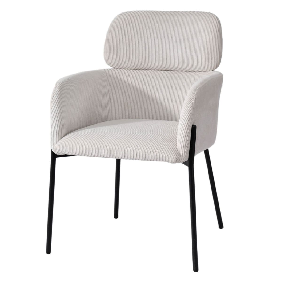 Allegra Dining Chair - Corduroy White - lh-import-dining-chairs