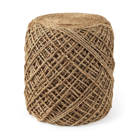 Allium Pouf Brown Wool | Round - poufs