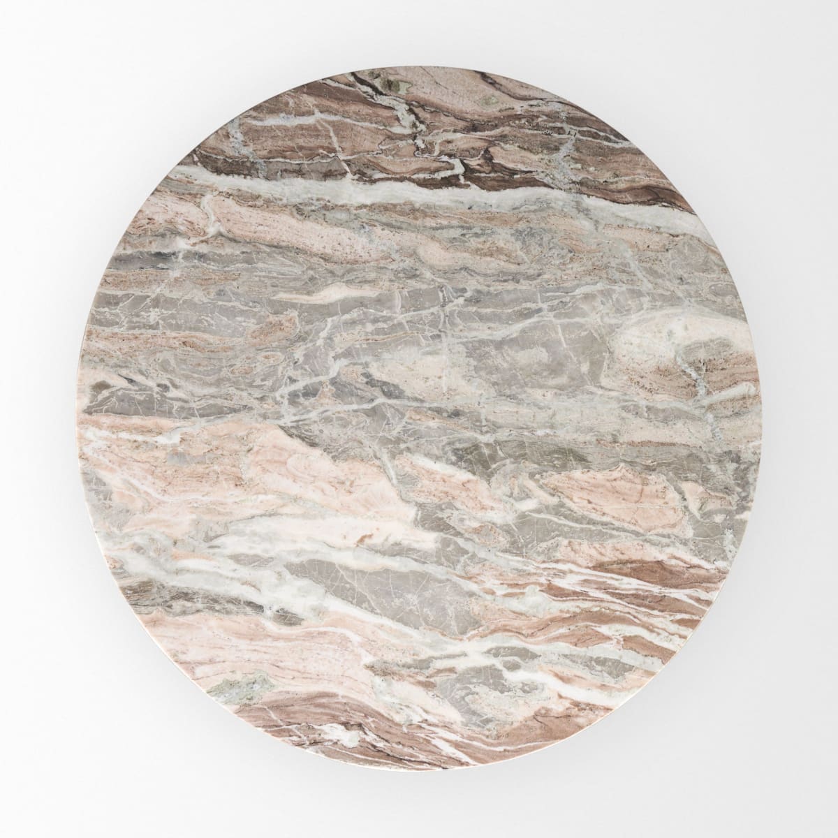 Allyson Dining Table Pink Marble | Medium Brown Wood - dining-table