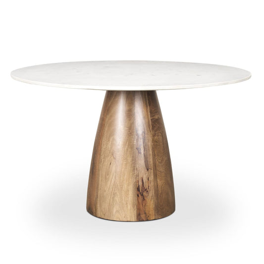 Allyson Dining Table White Marble | 48 - dining-table
