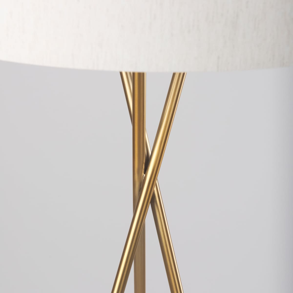 Ambrose Floor Lamp Gold Metal | Cream Shade - floor-lamps