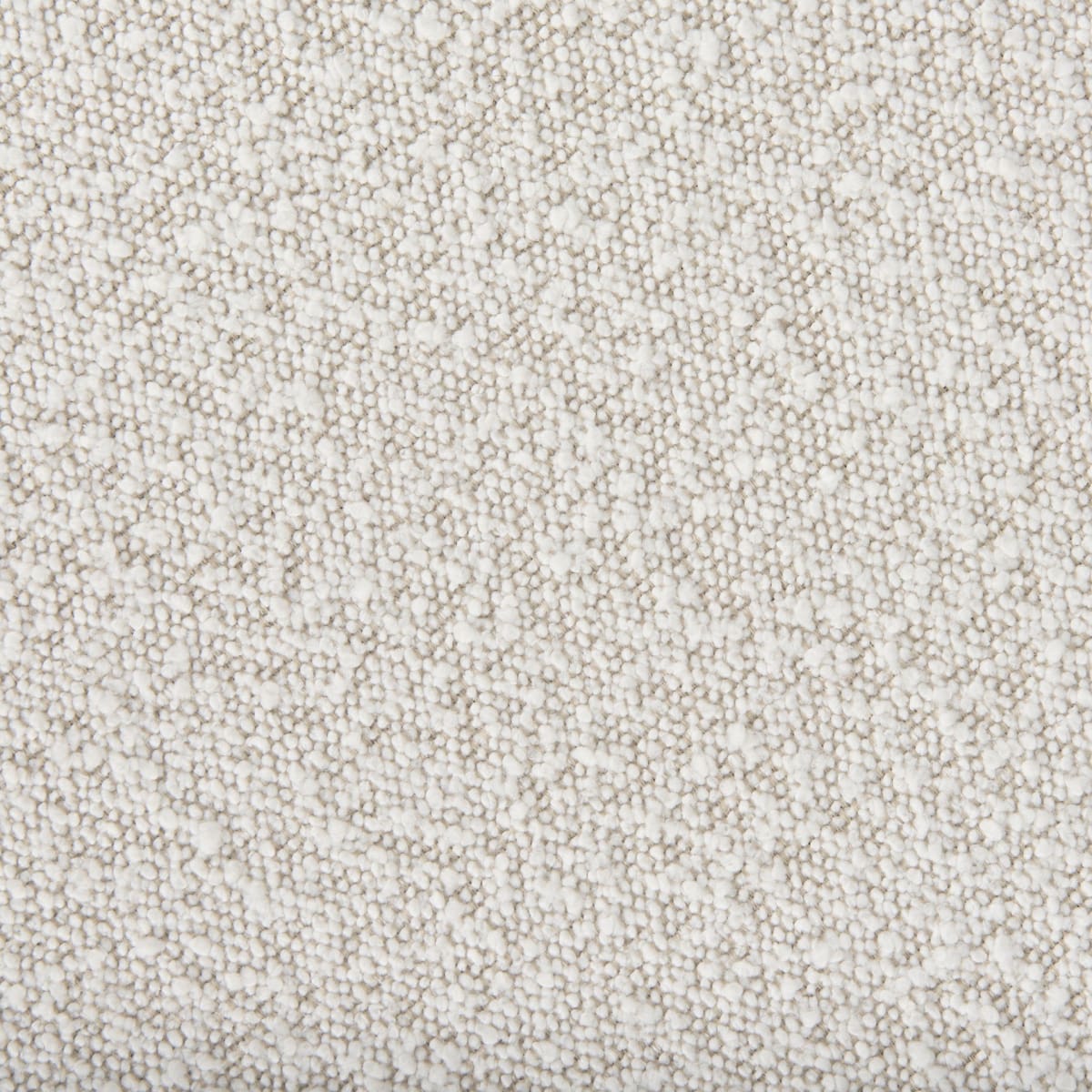 Amelia Ottoman Cream Bouclé Fabric | Black Metal - ottoman-and-poufs