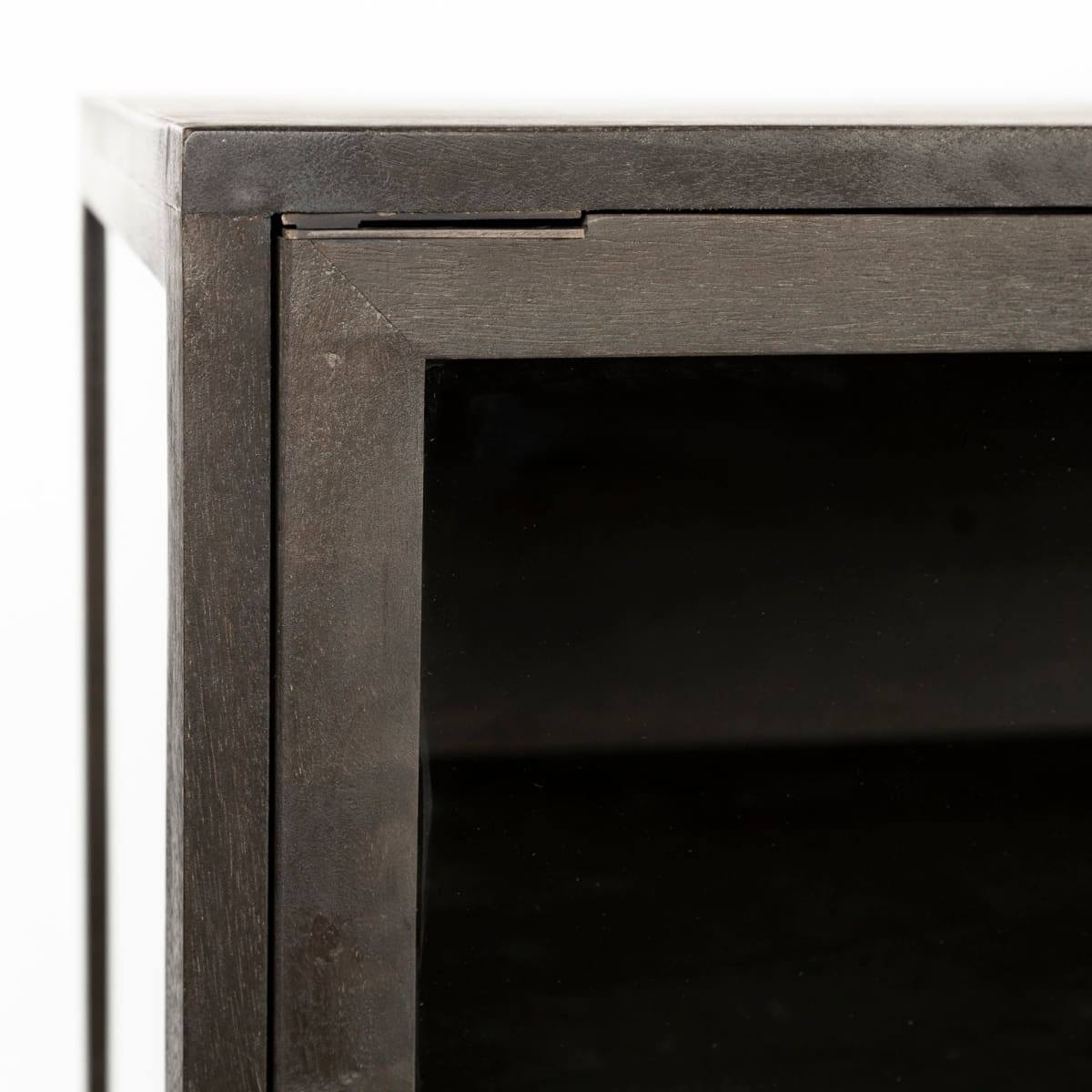 Arelius Accent Cabinet Black-Brown Wood | Black Metal - acc-chest-cabinets