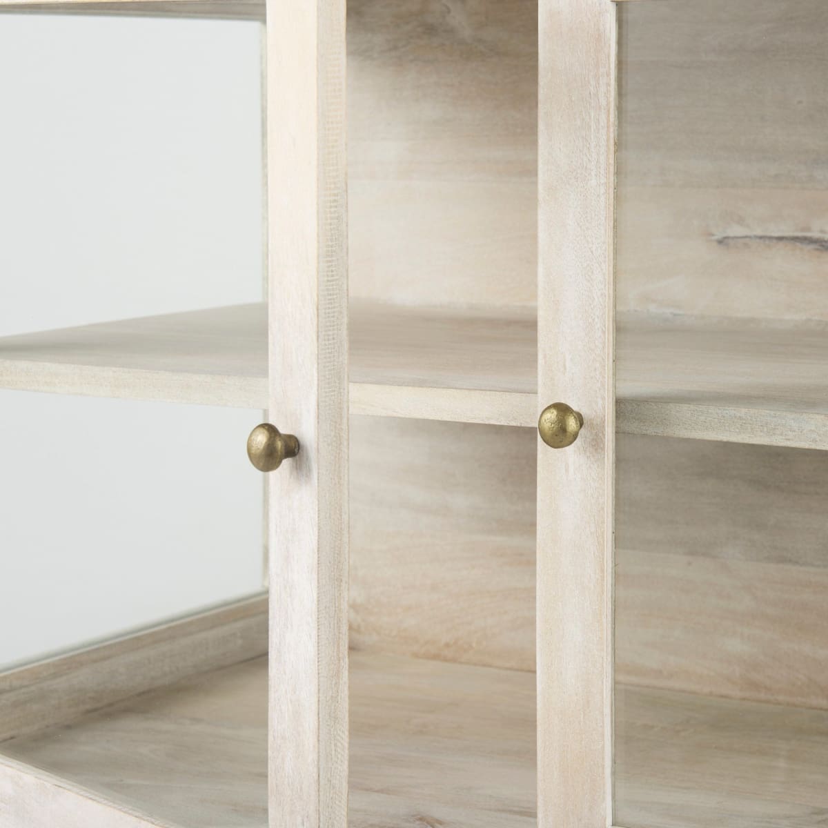 Arelius Accent Cabinet White Wood | Gold Metal - acc-chest-cabinets