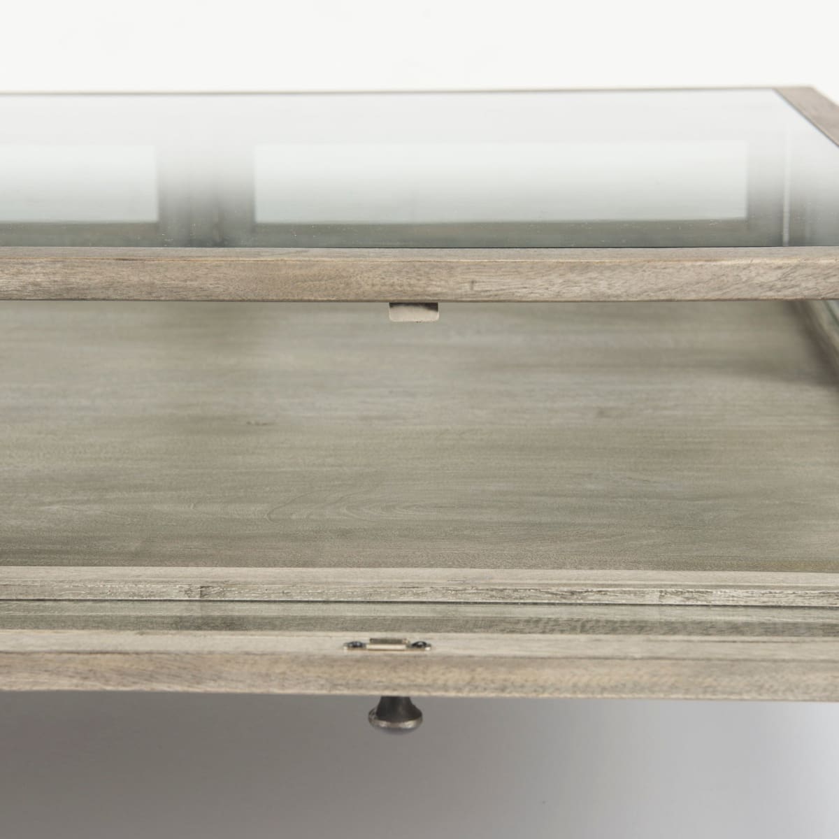 Arelius Coffee Table % 7C Square Gray Wood | Black Metal | Square - coffee-tables