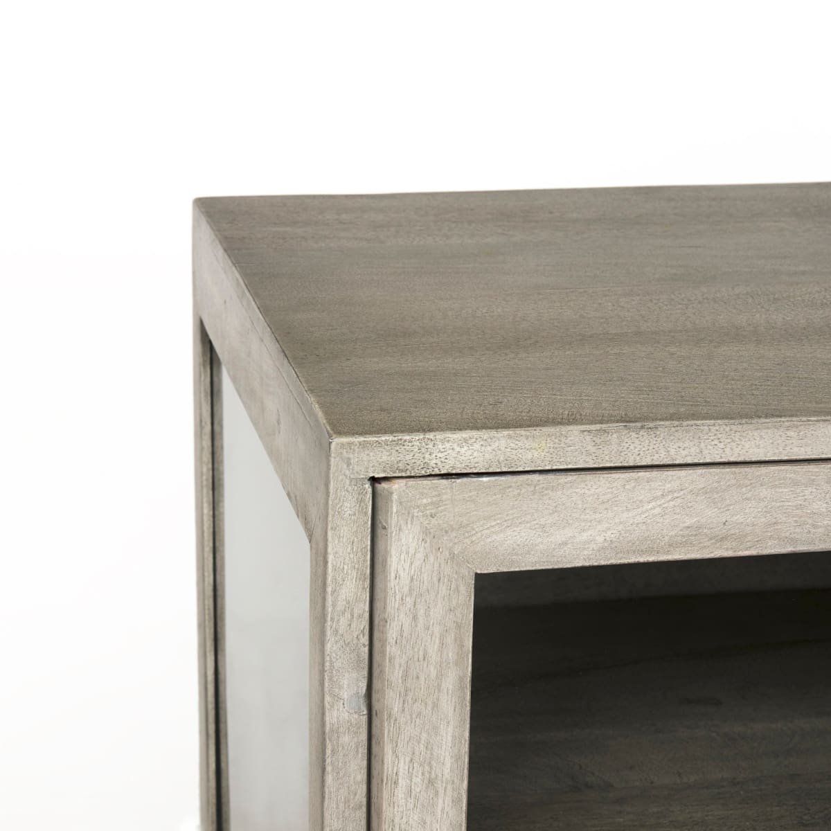 Arelius Sideboard Gray Wood | Black Metal - sideboards-and-buffets