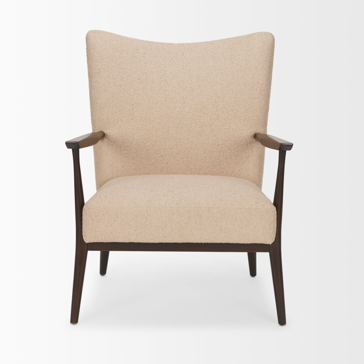 Argent Accent Chair Beige Boucle - accent-chairs