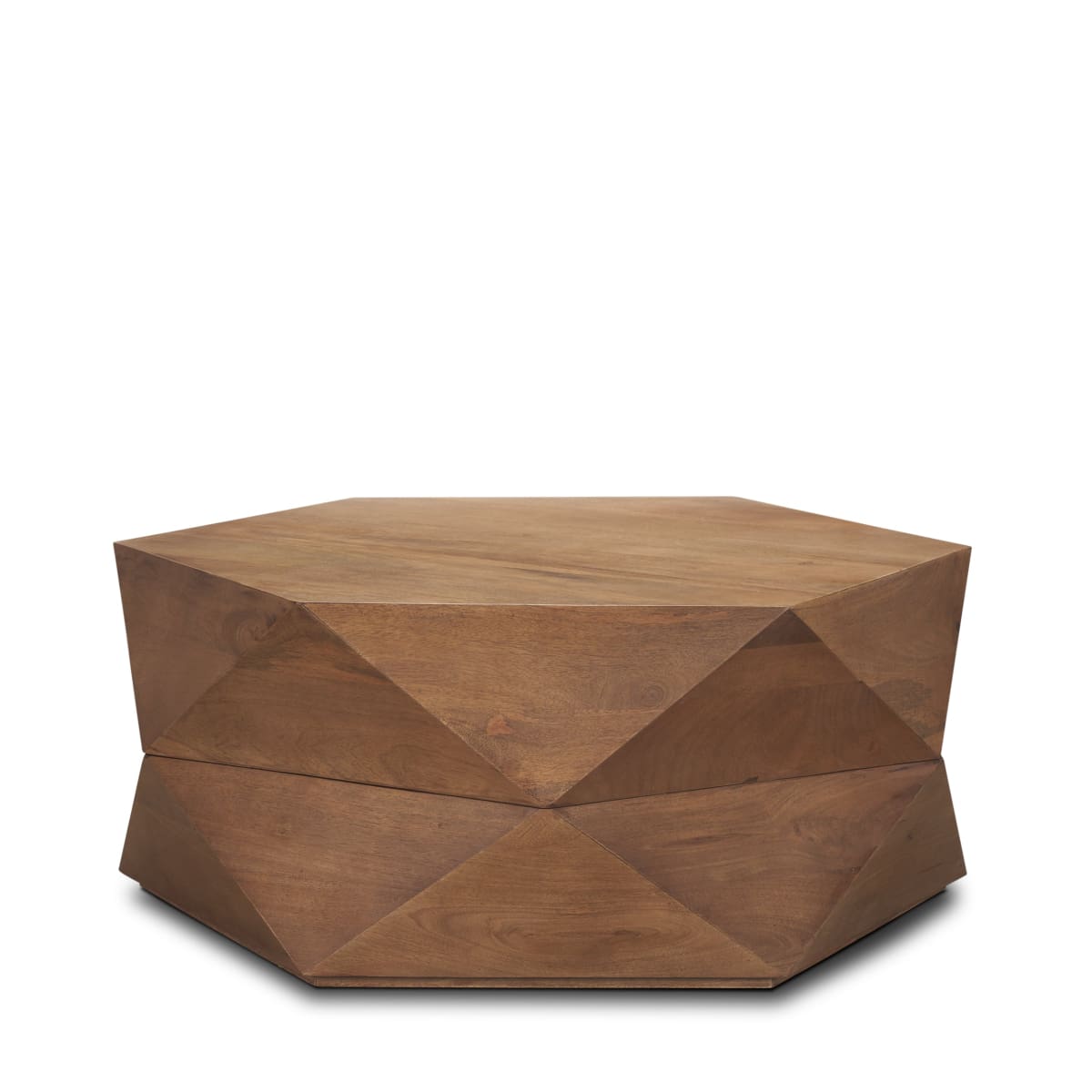 Arreto Coffee Table Medium Brown Wood | 36 x 36 - coffee-tables